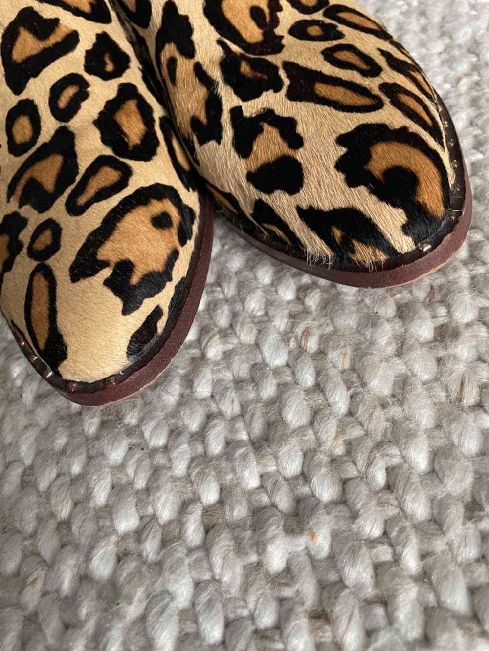 Sam Edelman Leopard-Print Slip-On Mules in Tan and Black - Picture 7 of 9